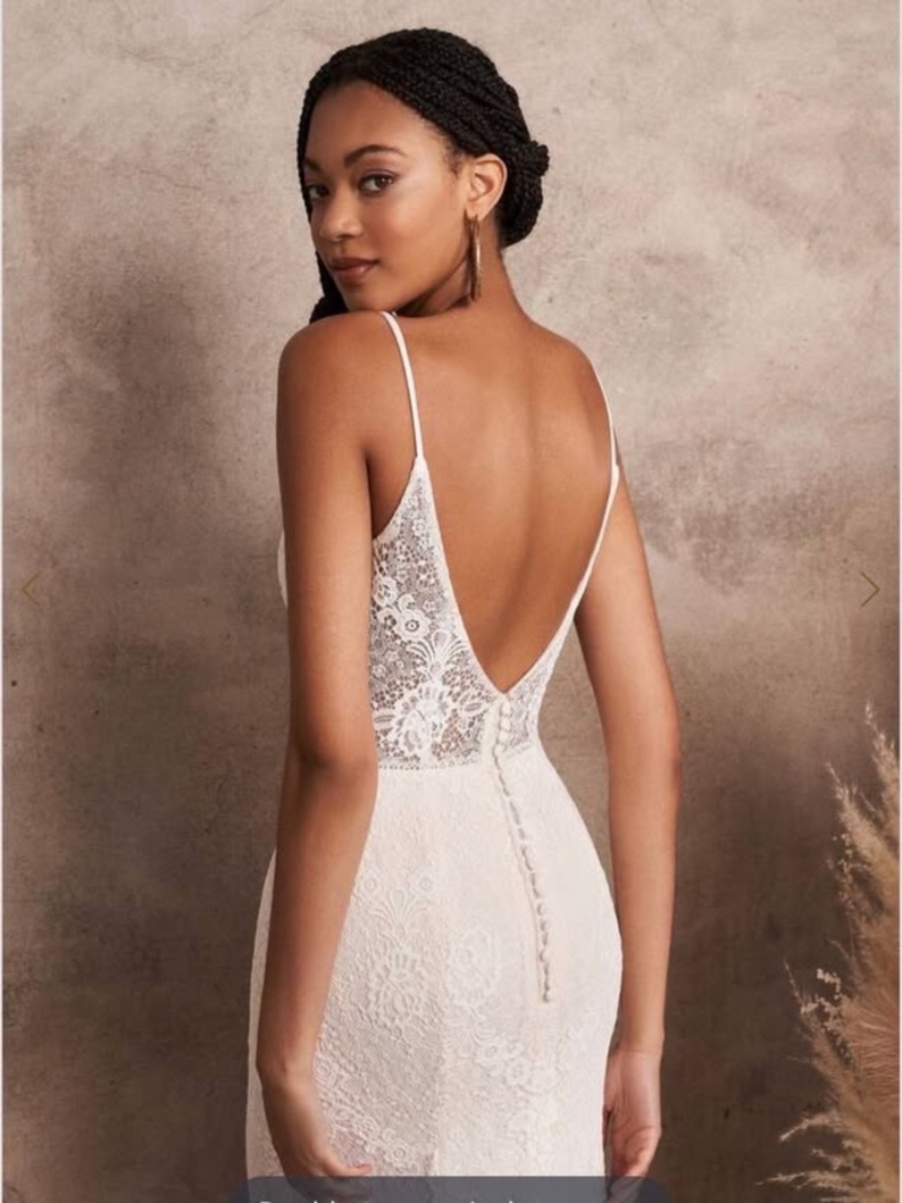 NWT Lillian West 66210 FLOOR SAMPLE Lace Gown w Knot Wedding Dress Bridal